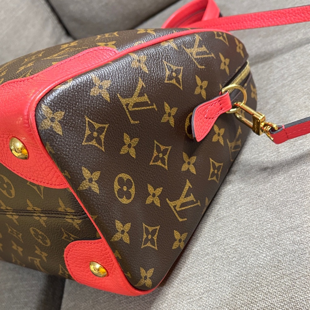 Louis Vuitton Retiro NM Monogram Bright Coral Trim Satchel Bag - Picture 9 of 14